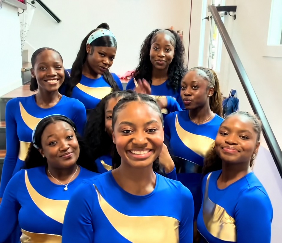 Church community in blue and gold